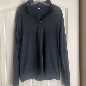 Lululemon Men's Half-Zip Long Sleeve Shirt - Size M - Deep Navy